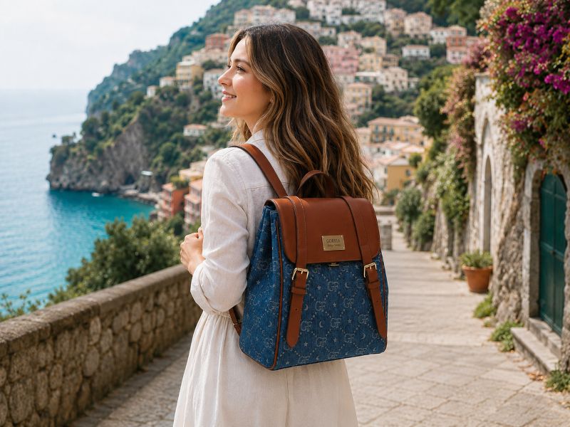a-female-in-white-dress-carrying-a-denim-travel-bag