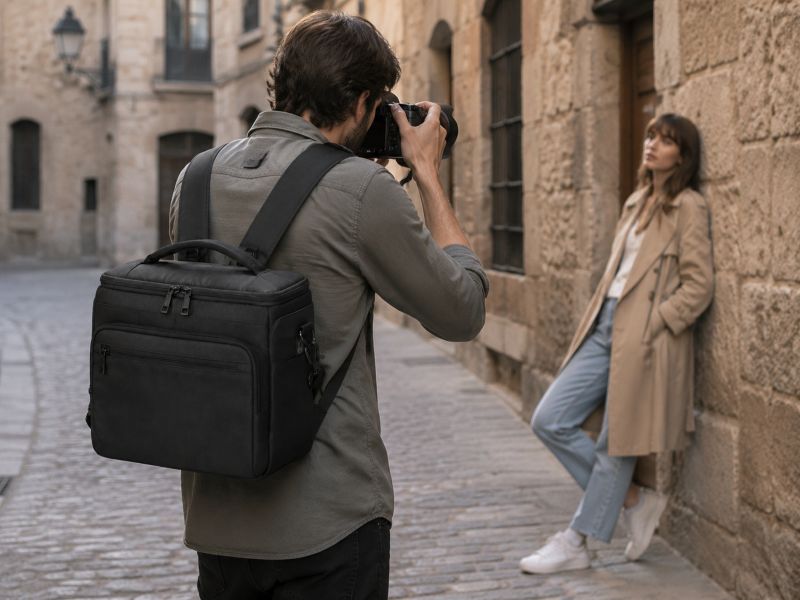 a-man-carrying-a-camera-bag-shooting-a-woman