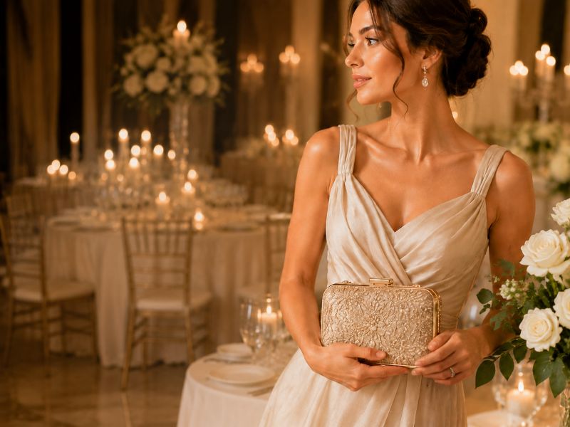 a-woman-carrying-a-beaded-clutch-in-a-wedding