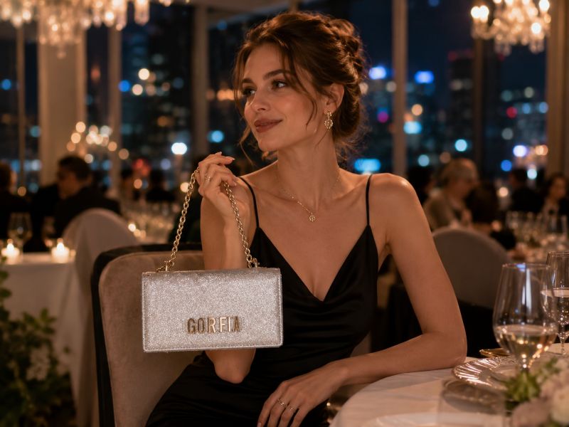a-woman-carrying-silver-chain-bag