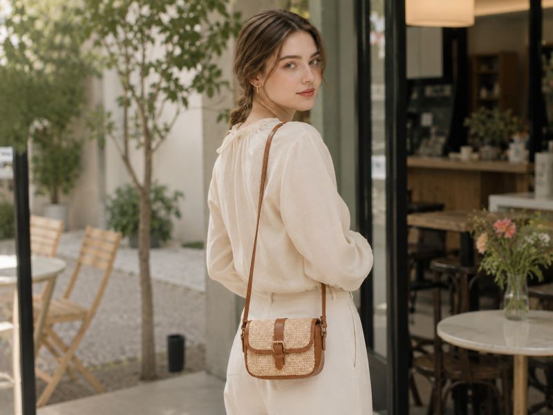 a-woman-carrying-woven-mini-bag-outdoor