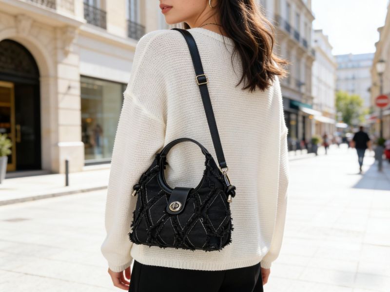 black bomber crossbody bag