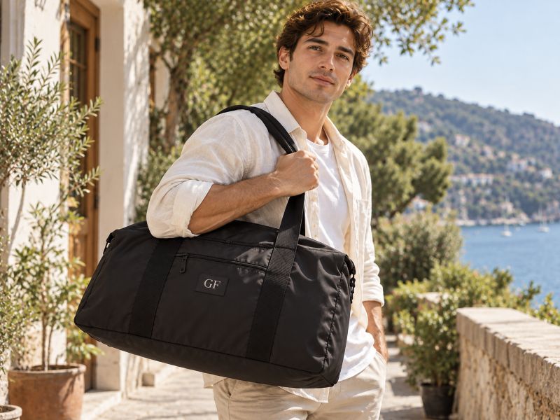 black-foldable-duffle-travel-bag-for-weekend-trip