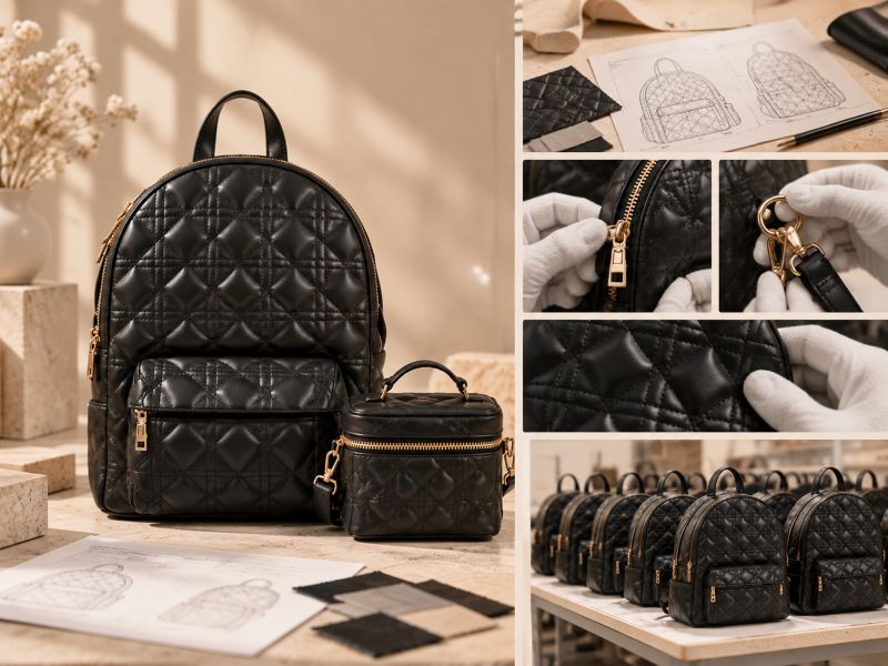 black-quilted-pu-backpack-set-from-design-drawing-to-mass-production
