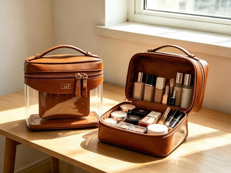 brown-and-clear-cosmetic-bag