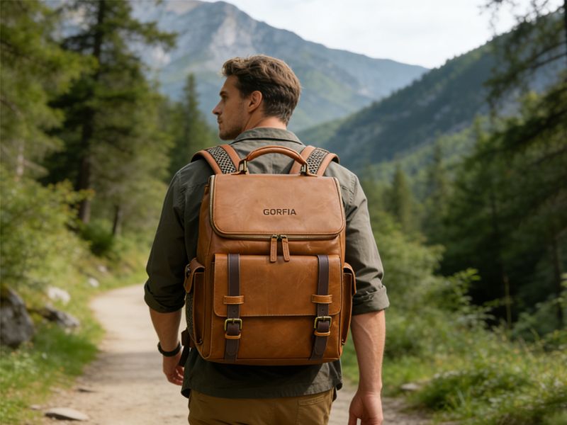 leather-backpack-for-day-hike-and-carrying-essential-items