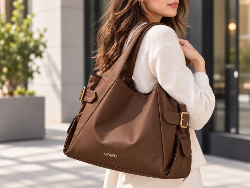brown-womens-tote-bag-with-gold-gorfia-logo