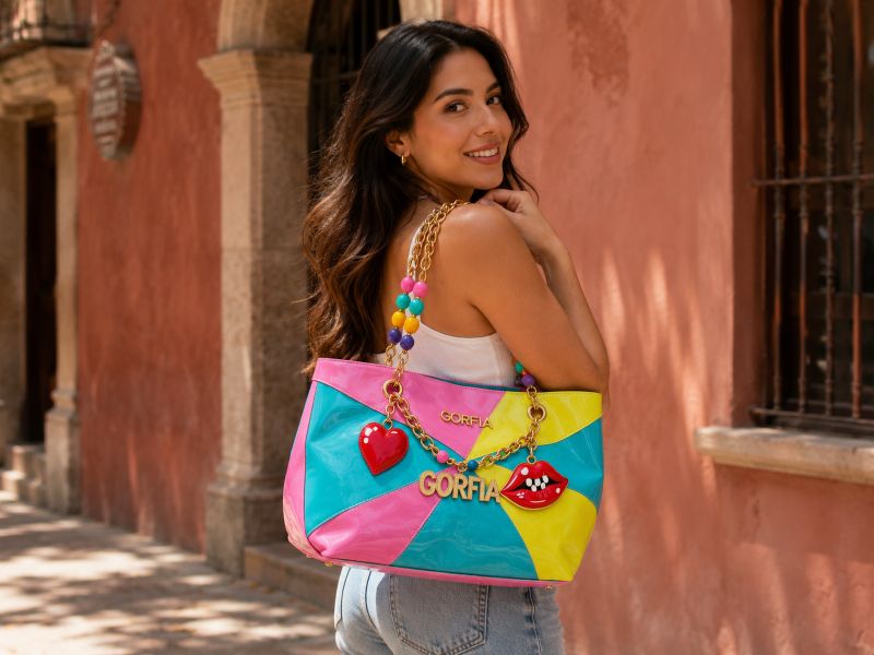 colorful-patent-leather-tote-bag-with-heart-and-lips-charms