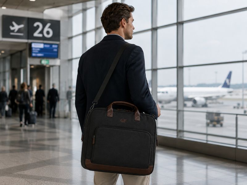 dark-canvas-garment-bag-at-airport-terminal