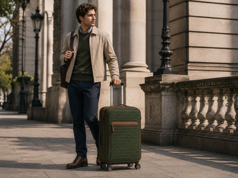 dark-green-monogram-softside-luggage-man-at-european-street