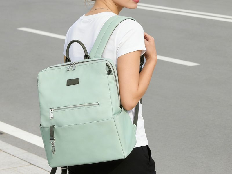 green-nylon-backpack