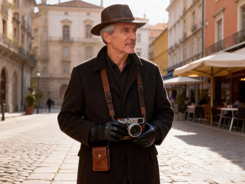 leather-hat-and-camera-strap