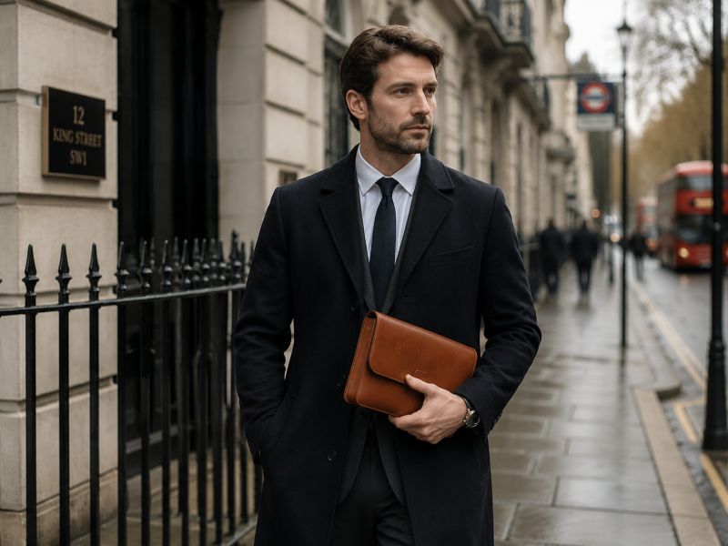 man‑with‑brown‑leather‑clutch‑london‑street