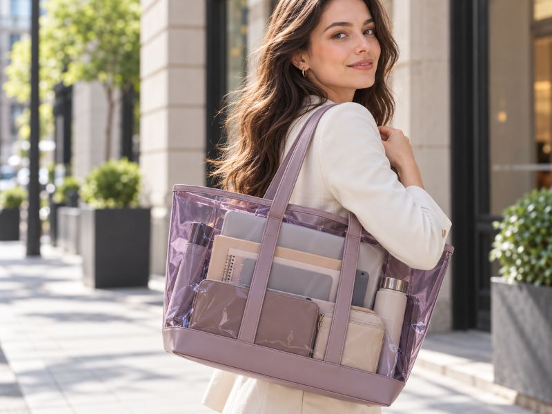 mauve-clear-pvc-work-tote-bag-for-laptop