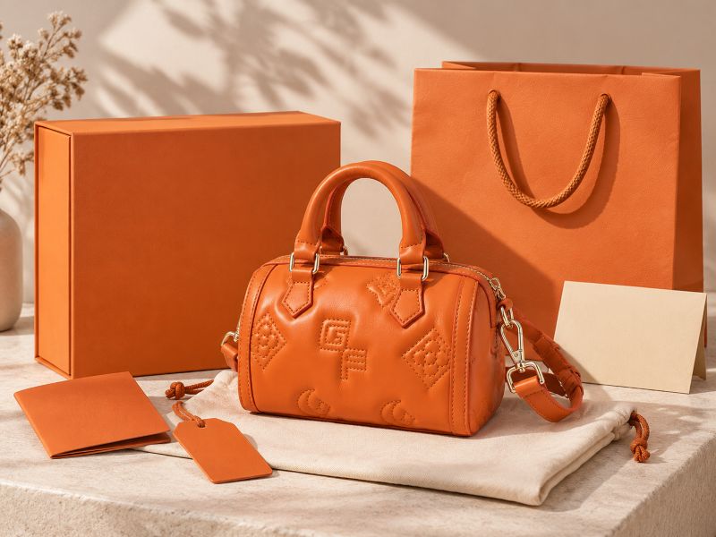 orange-embossed-mini-duffle-bag-with-custom-gift-packaging
