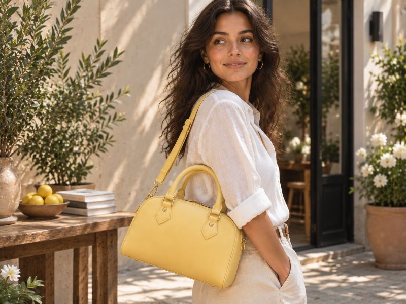 pale-yellow-smooth-leather-bowler-bag-summer-scene