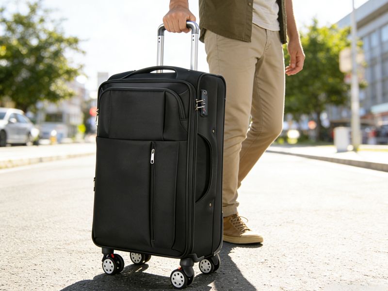 soft-seided suitcase with compartments