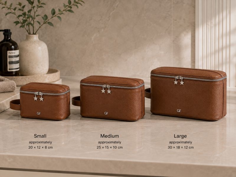 three-sizes-brown-leather-toiletry-bag-comparison