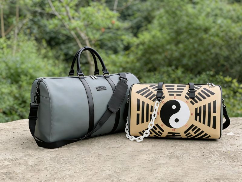 two-gym-bags-with-mountain-background