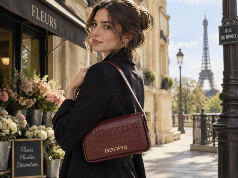 woman-carrying-burgundy-croc-handbag-paris-street