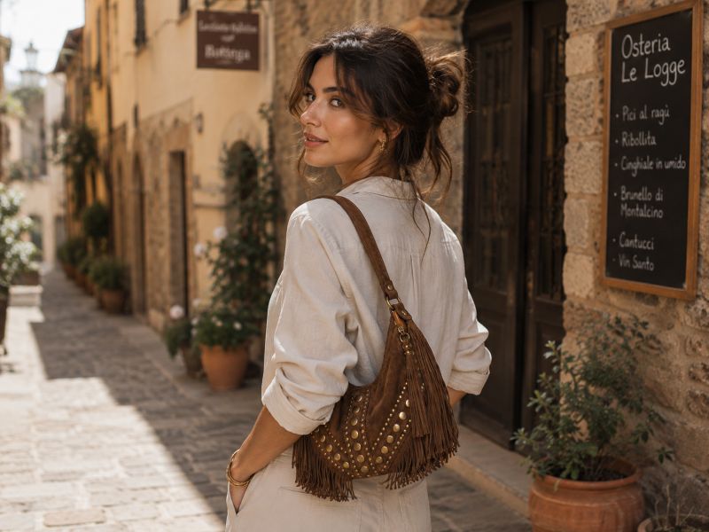 woman-with-brown-fringed-hobo-bag