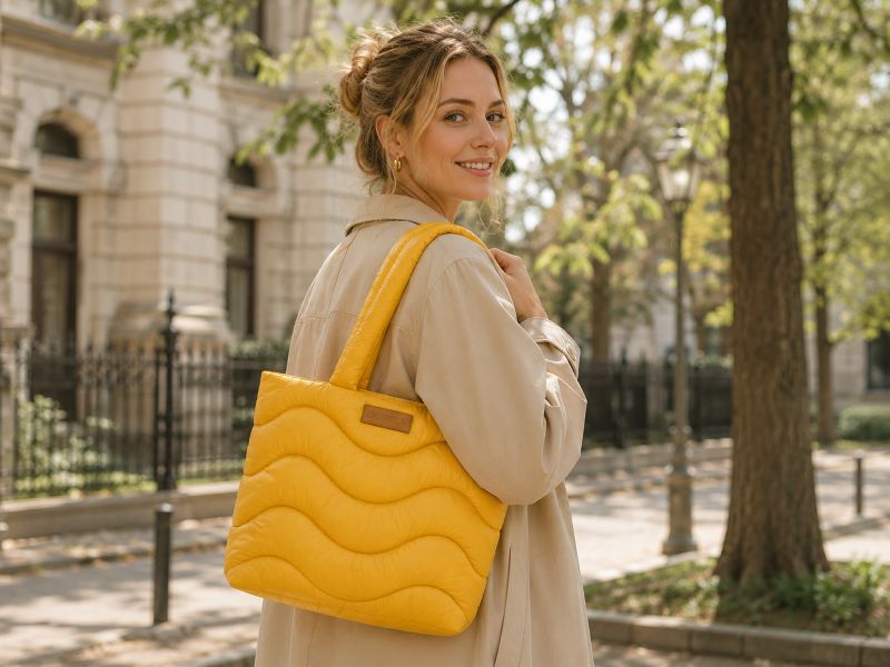 woman-with-yellow-puffer-tote-bag