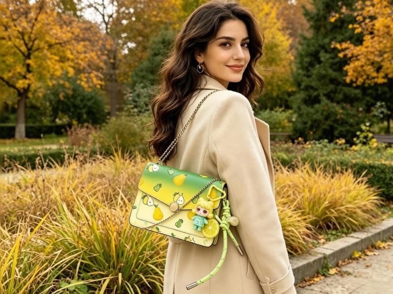 yellow-and-green-charm-bag-carried-by-a-woman