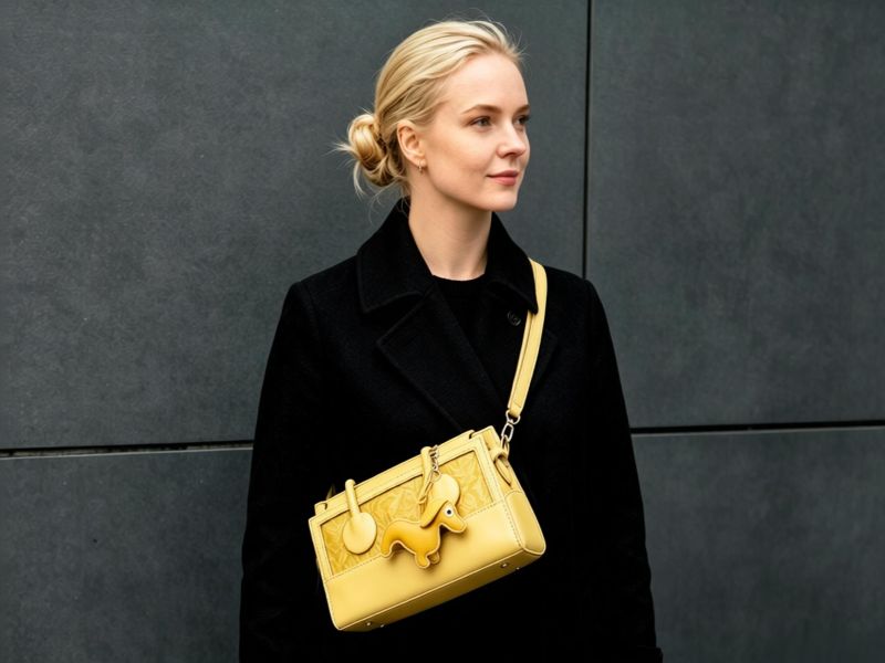 yellow-dog-charm-carried-by-a-woman