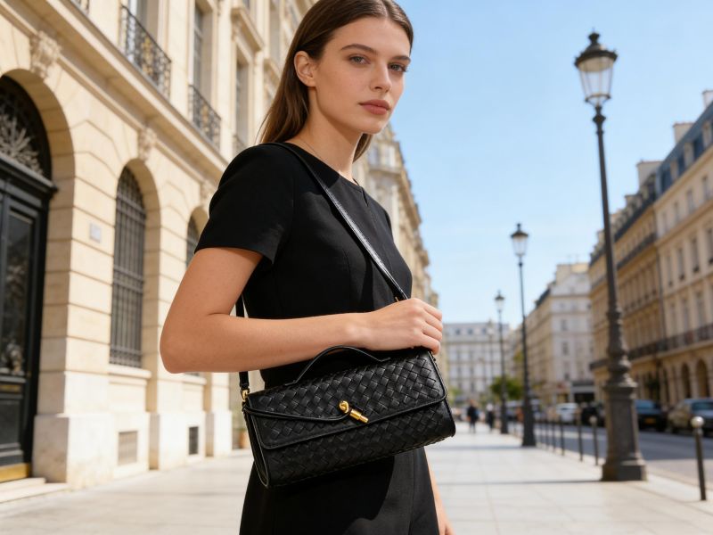 Go shopping with your phone, easy to check and read the info if you feel interested in woven bags.